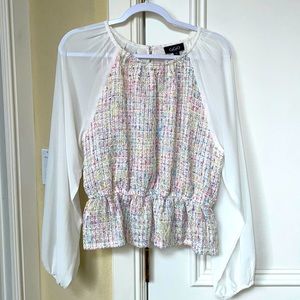 Cute peplum blouse size M